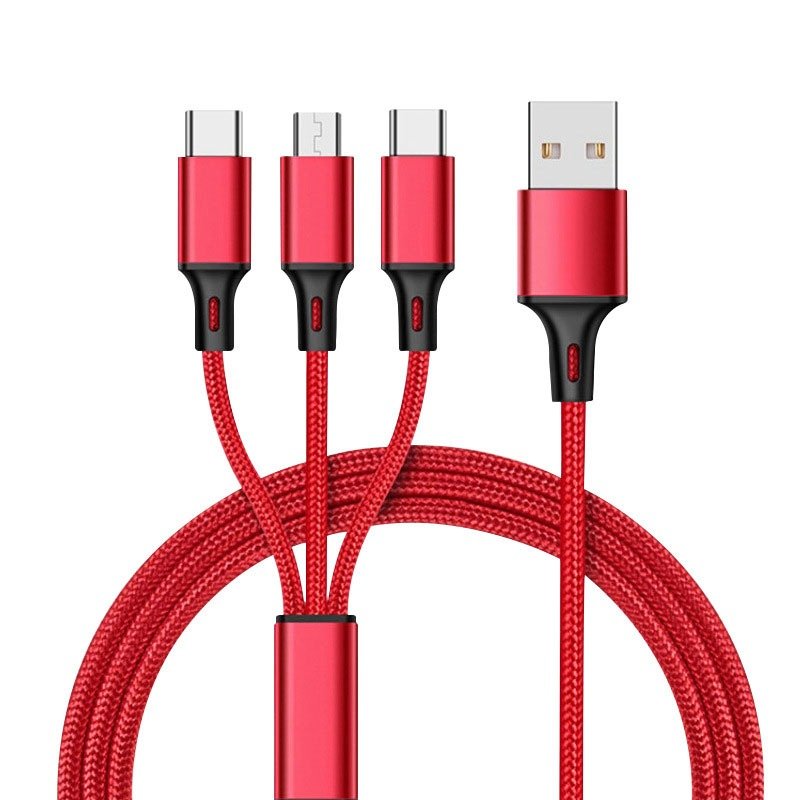 3 In 1 Type C/ Lightning/ Micro USB Cable